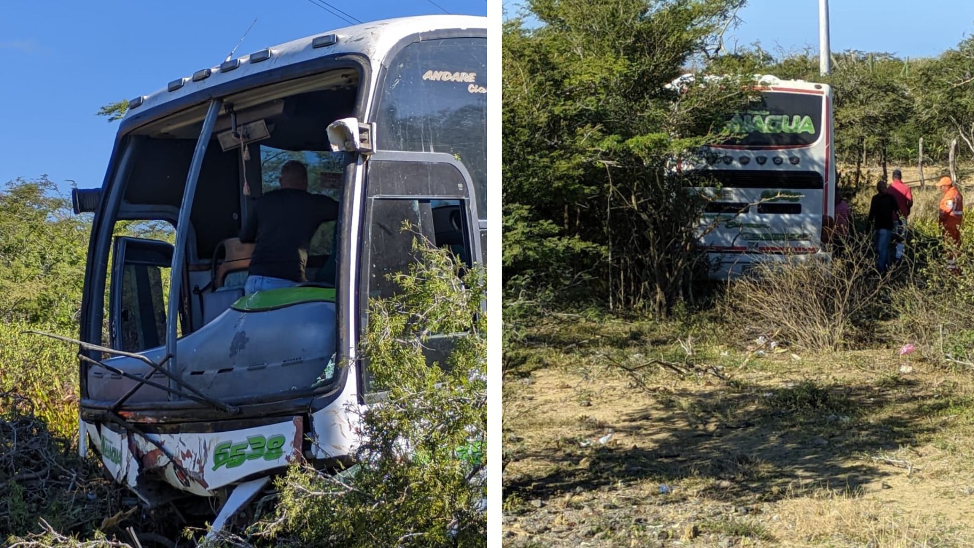 Dos turistas heridos deja accidente de un bus en la vía Riohacha ...